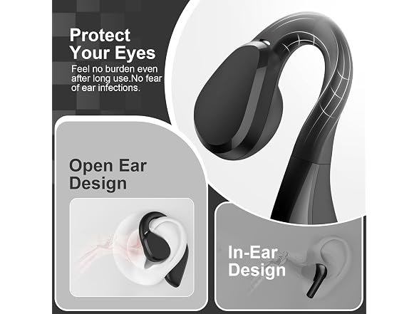 TTQ Open Ear Headphones, Bluetooth 5.3 Open Ear