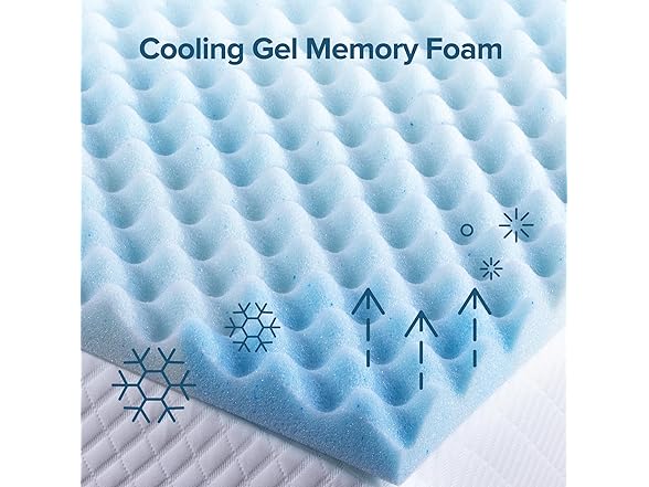 ZINUS 1.5" Swirl Gel Cooling Memory Foam Mattress