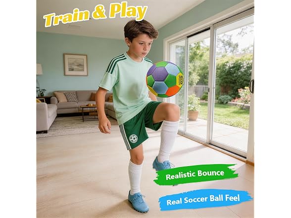 UBeesize Soft Indoor Soccer Ball with Pump
