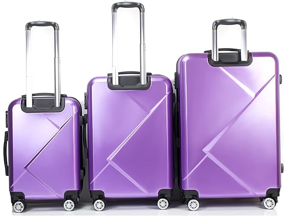 Tiktun Luggage Set 3pc Purple