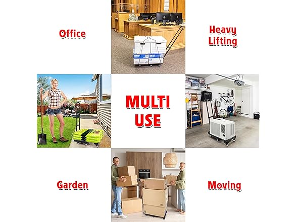 Trolley Dolly Platform Cart 6-Wheel Handtruck