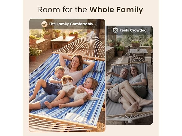 Double Hammock Spreader Bar 500lbs Aqua
