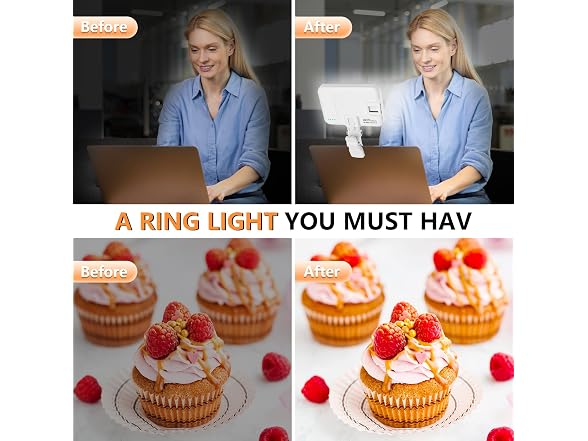 BANSINE Portable LED Photo Light - USB-Rechargeable