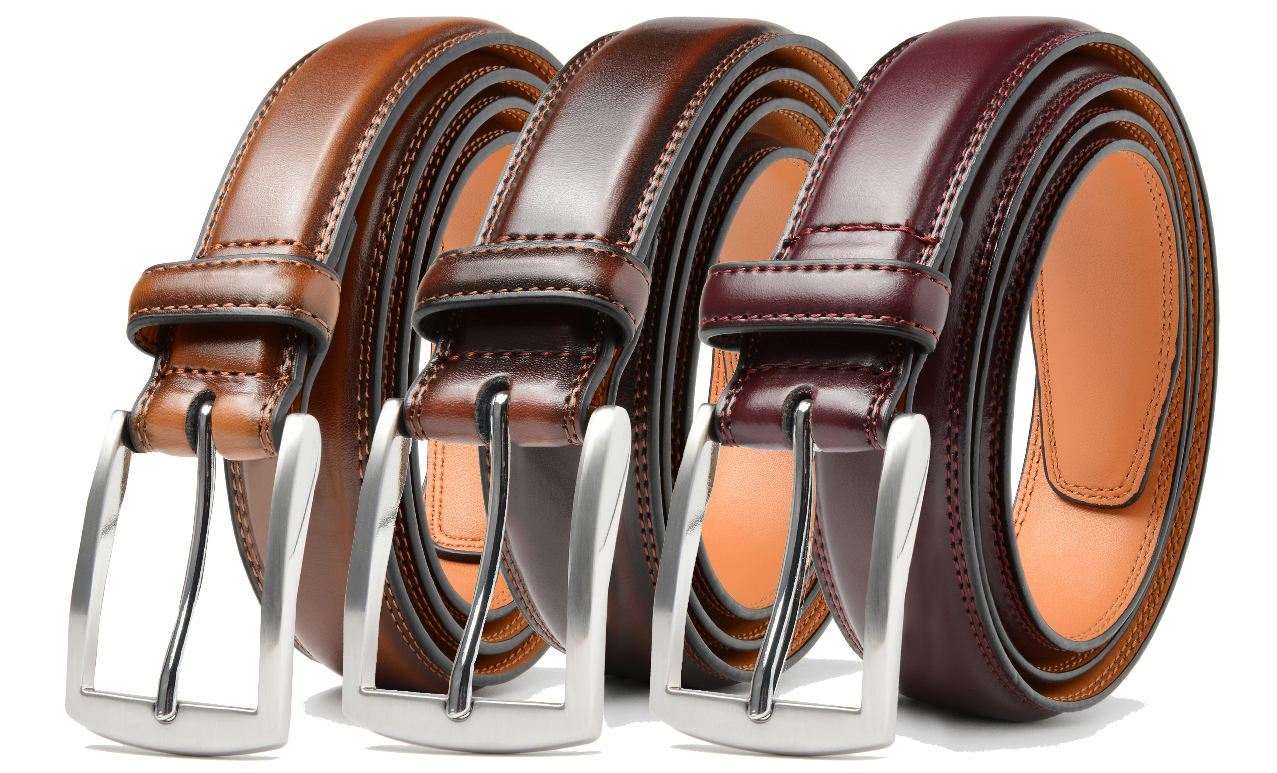 1, 2, 3, 4, 6-Pack Leather Dress Belt - Gallery 58