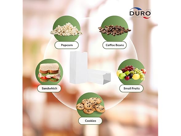 Duro 4# White Paper Bags, 100 Count