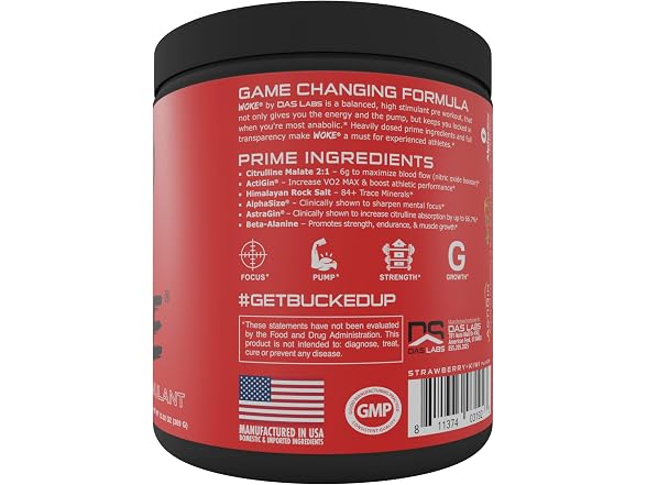 Bucked Up Woke HIGH STIM Pre Workout Best Tasting