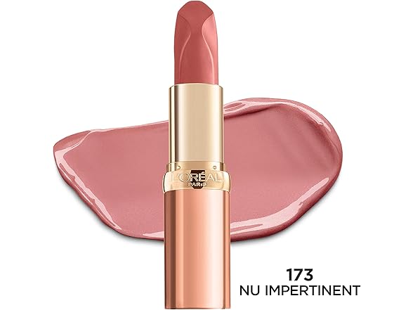 L'Oreal Paris Colour Riche Les Nus Lipstick, Nu Impertinent, 0.13 Oz.