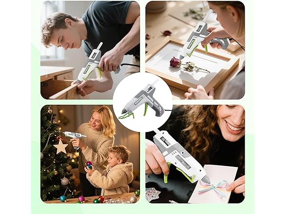 WORKPRO Hot Glue Gun Full Size - 100W - White