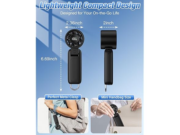 Eoboya 4 in 1 Handheld Portable Fan
