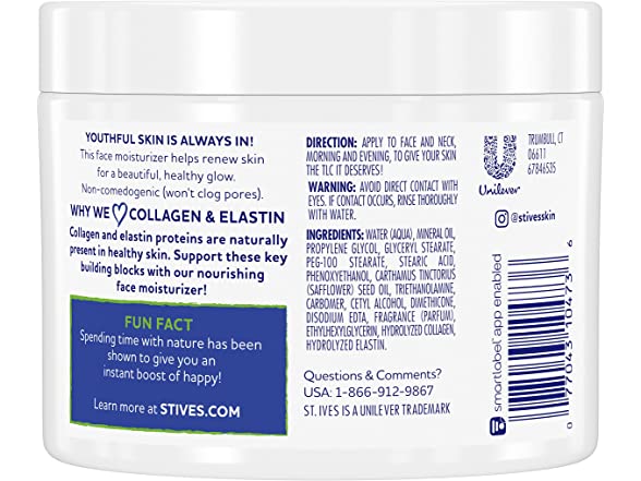 St. Ives Collagen Facial Moisturizer, 10oz