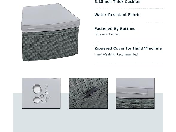 10-Piece Outdoor Half Moon Sofa Set -Choose Color