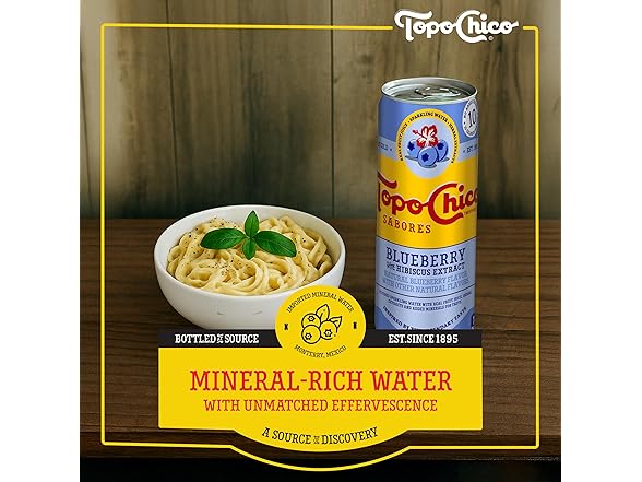 8PK Topo Chico Sabores Blueberry with Hibiscus
