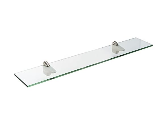 Spancraft 8\" x 21\" Brushed Steel Falcon Glass Shelf