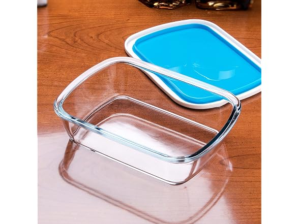 Glass Container with Plastic lid (3-Quart Rectangular)