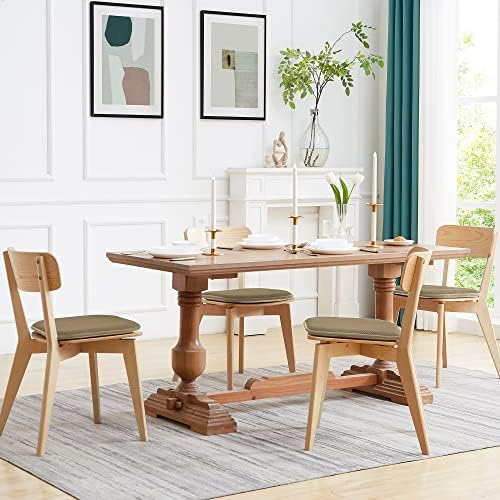 Sweet Home Collection Cushion Premium Memory Foam for Enhanced Comfort and Support Non Slip Stay in Place Backing for Office, Dining & Mobility Chairs, 6 Pack, Taupe