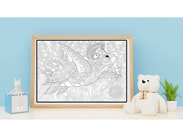 SJPRINTER Giant Coloring Poster for Kids and Adults