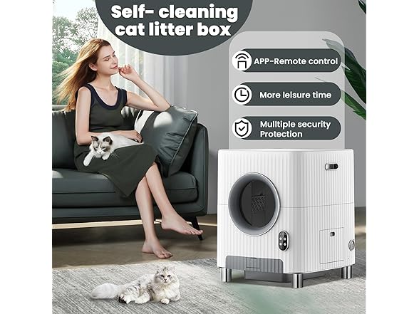 Upgraded Charmkit Self Cleaning Cat Litter Box