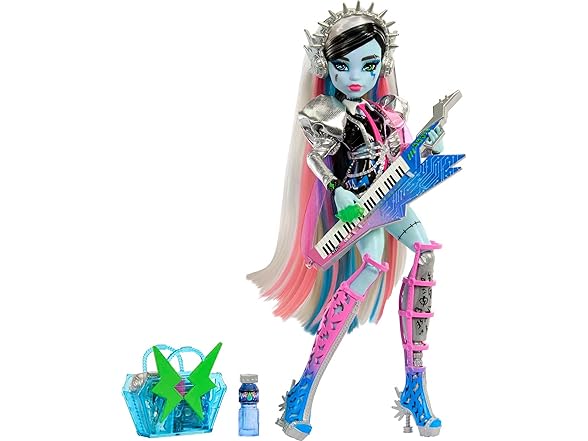 Monster High Doll, Amped Up Frankie Stein Rockstar