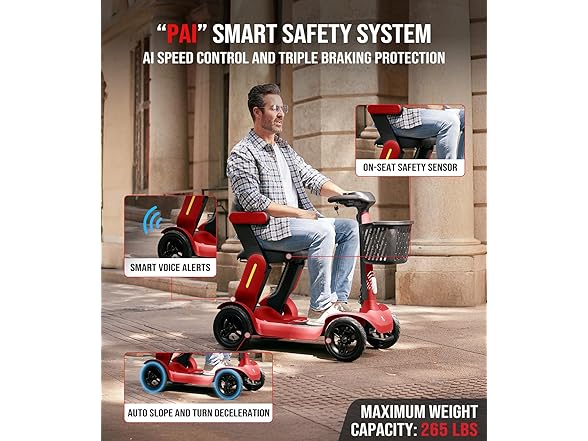 Glashow Glashow S3 Mobility Scooter for Seniors - 25 Miles