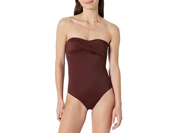 Amazon Essentials Women Bandeau One Piece Swimsuit