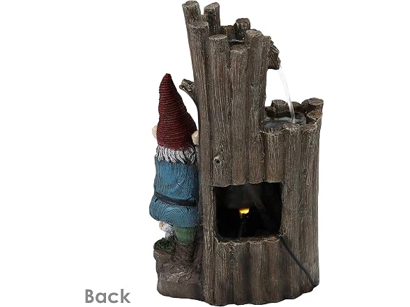 Sunnydaze Decor Resting Gnome Fountain 17"