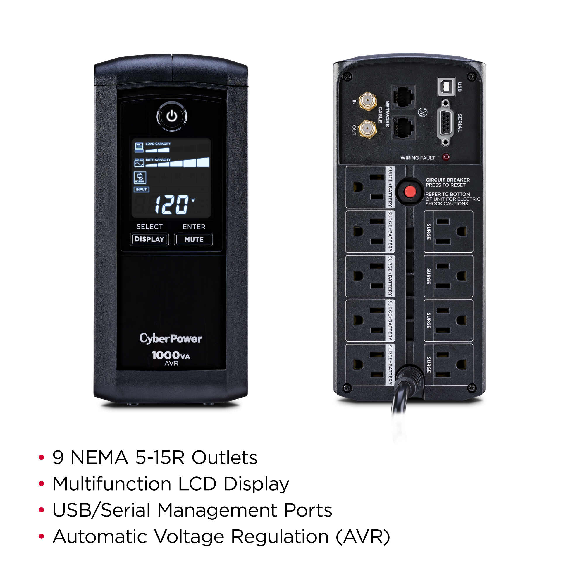 CyberPower 1000VA/600W LCD UPS System - Gallery 11