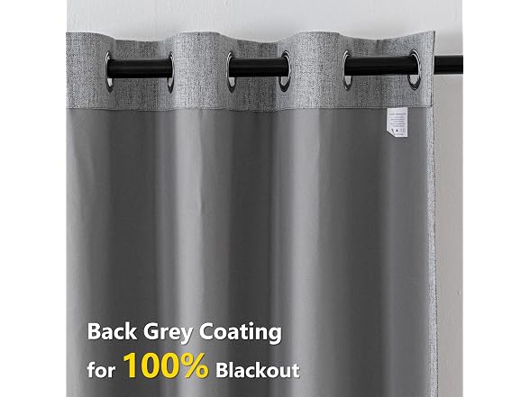 100% Blackout Curtains 2 Panels Set