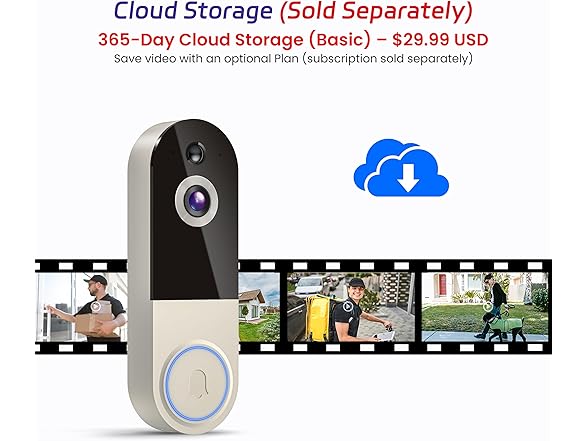 1080p Wireless Video Doorbell Camera