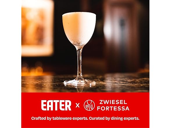 Eater x Zwiesel Fortessa Folly Crystal Glass, 6 Ounce Cocktail (Set of 6), Clear
