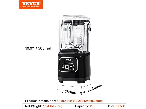 Professional Blender with Shield, Commercial