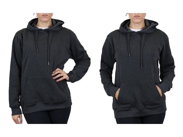 3Pk Womens Fleece-Lined Pullover Hoodie