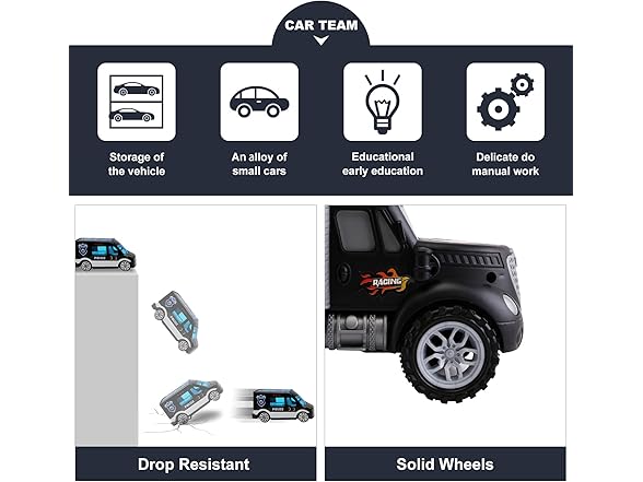 JODUDLR Transport Cars Carrier Set