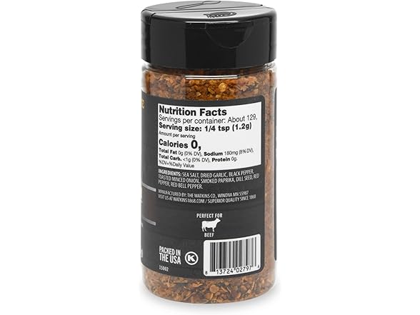 Watkins Yellowstone Cattleman Steak Seasoning an