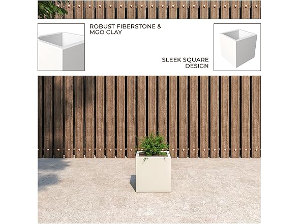 LeisureMod FLP9W Fern Planter White, 9"