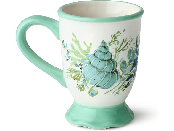 Cerified International Sea Glass Porcelain Mugs, Set of 4