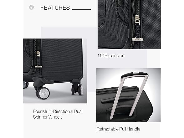 Samsonite Solyte DLX Softside Midnight Black, Carry-On 20-Inch