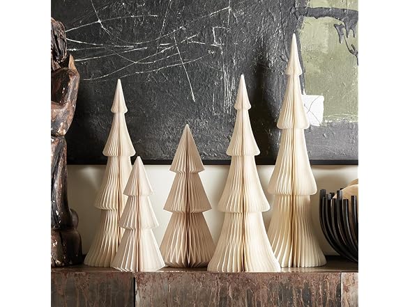 Honeycomb Paper Christmas Trees Warm White - Gallery 5