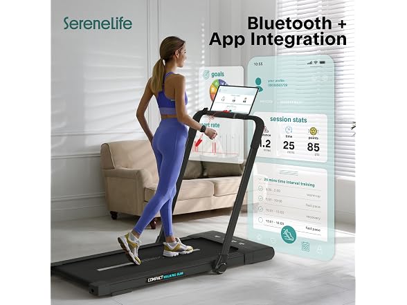 SereneLife Foldable Treadmill and Walking Pad