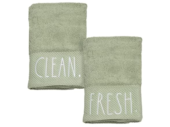 Rae Dunn Hand Towels 2 Pk: 16" x 28"