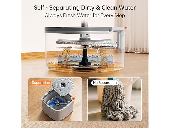 KZKR Spin Mop and Bucket Set- 2 Pad
