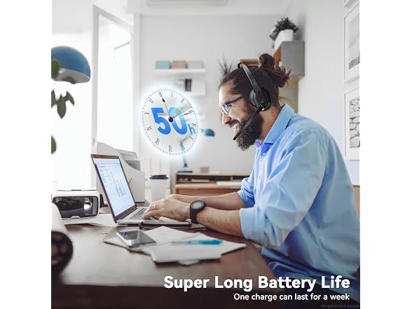 LEVN Wireless Headset Mic Noise Cancel