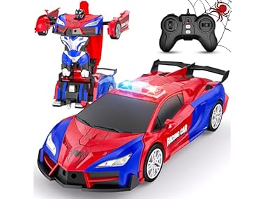 $12.99, Was $25.99, 50% Off! CEGOUFUN Remote Control Car with One Button Transformation dealfomo