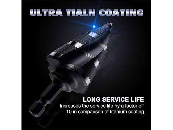 MingZhuS Four Spiral Step Drill Bits