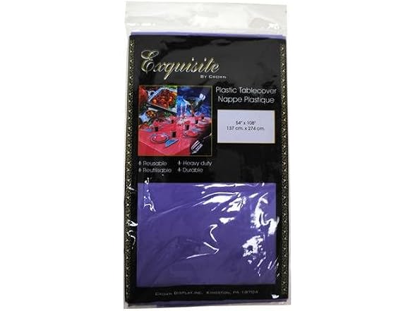 Purple Rectangular Disposable Plastic