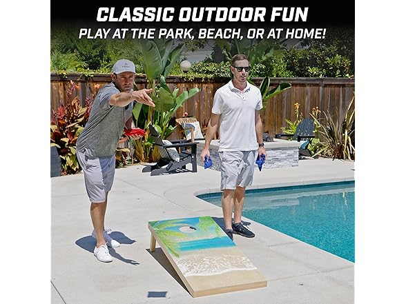 GoSports 4 ft x 2 ft Wood Cornhole Set