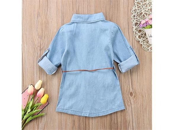 BSaogr Girls (4-5T) Casual Dresses Shirt