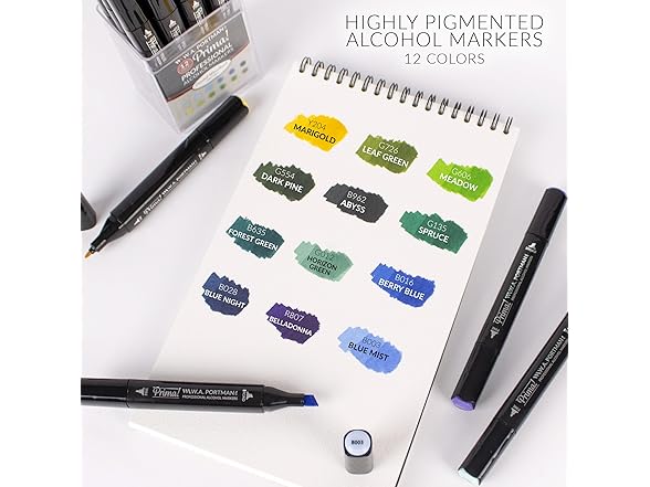 Prima Professional Alcohol Markers (Coastal Woodland)