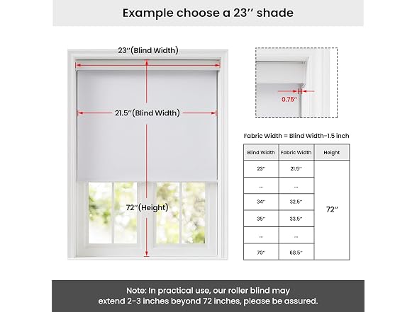 Melodieux 100% Blackout Cordless Free-Stop Roller Shade