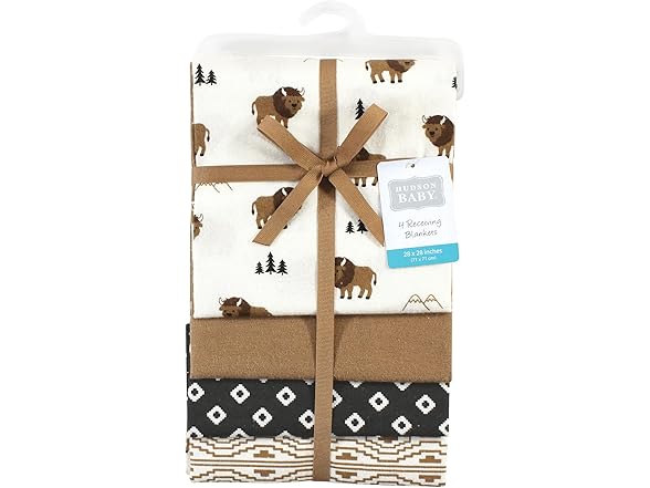 Hudson Baby Receiving Blankets, Buffalo