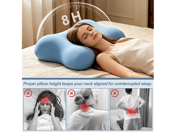 Phent zari Neck Pillow, Side Sleepers